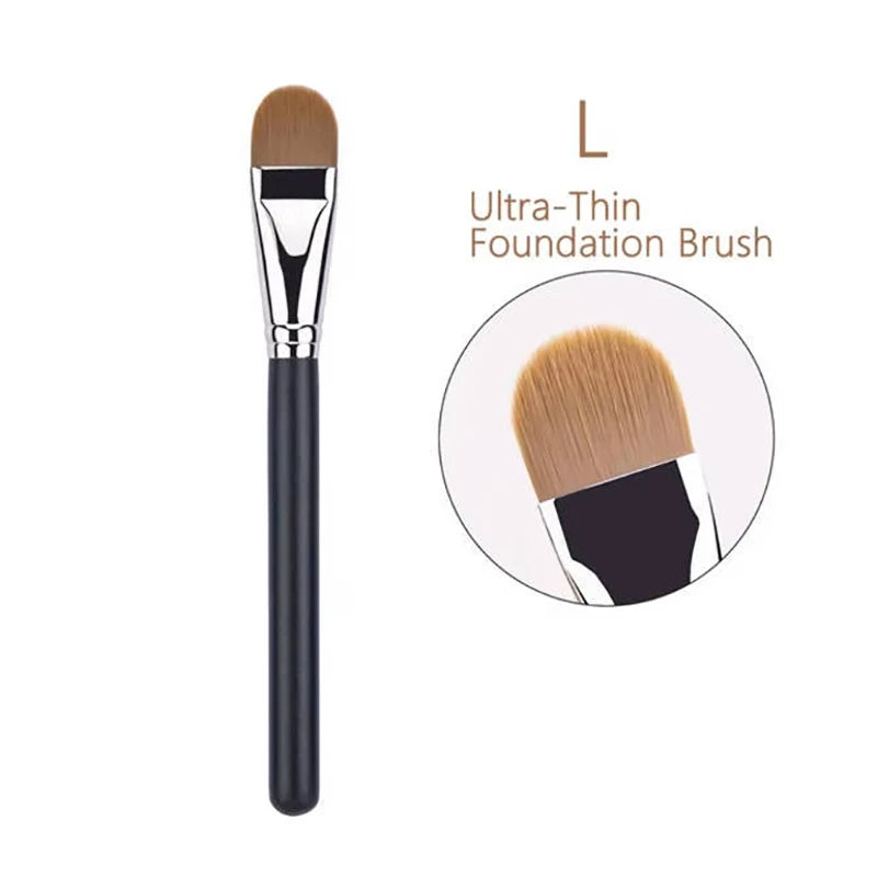 Flat Round Ultra-thin Foundation Concealer Makeup Brush Professional Contour Liquid Cream Concealer Make-up Tool 4 Types Sizes Beauty World Shop
