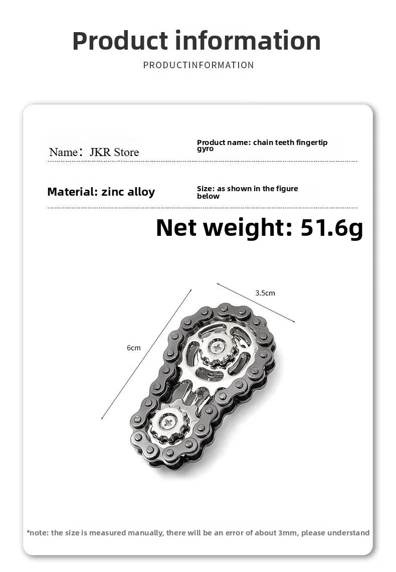 Sprocket Flywheel Flywheel Flying Top Flying Disk Anti-Anxiety Ornaments Metal Bicycle Chain EDC Rotating Flying Disk Adult Toy Beauty World Shop
