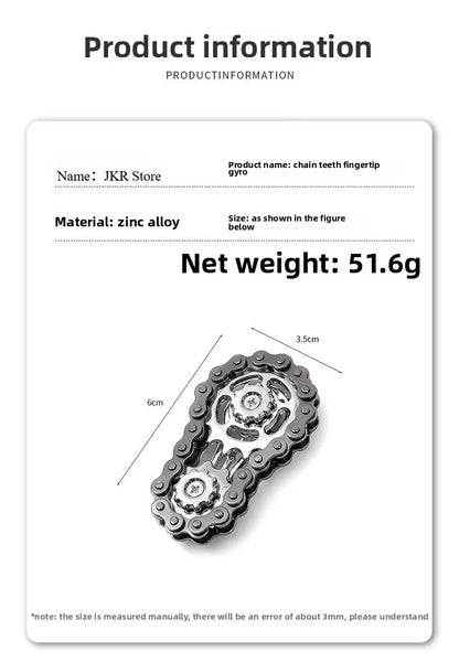Sprocket Flywheel Flywheel Flying Top Flying Disk Anti-Anxiety Ornaments Metal Bicycle Chain EDC Rotating Flying Disk Adult Toy Beauty World Shop