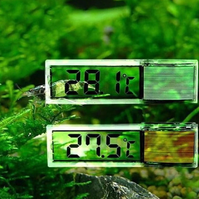 1pc Aquarium Thermometer 3D Digital LED Electronic Fish Tank Temperature Fish Turtle Temp Meter Aquarium Decoration Beauty World Shop