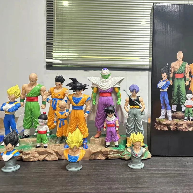 Anime Dragon Ball Kids Krillin Son Gohan Trunks Action Figures PVC Model Collection Desktop Decoration Toys Kids Birthday Gifts Beauty World Shop