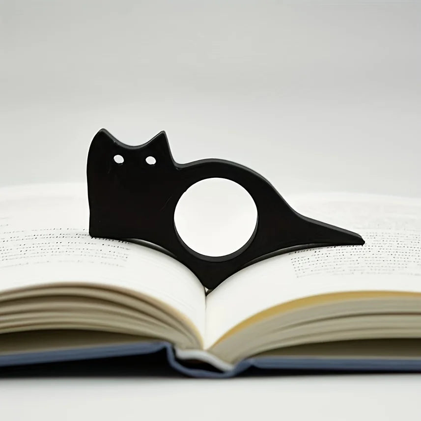 Ergonomic Cat-Shaped Thumb Bookmark  Reading Aid  Page Holder  Prevents Hand Pressure, Sweat, and Slipping Beauty World Shop