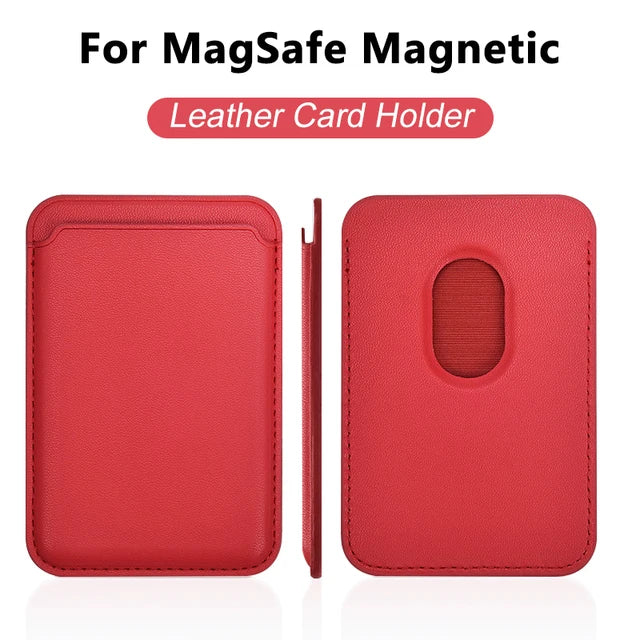 For Magsafe Leather Magnetic Wallet Case For iPhone 14 12 15 13 Pro Max Magnetic Card Bag Cover Samsung S23 S22 Ultra Accessory Beauty World Shop