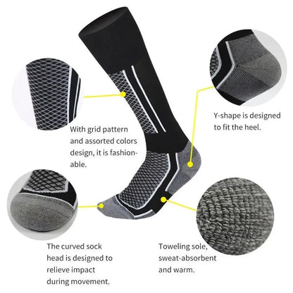 1Pair Winter Warm Thickening Ski Stockings Hiking Socks For Women Men Children Outdoor Anti-Cold High Sports Stockings Beauty World Shop