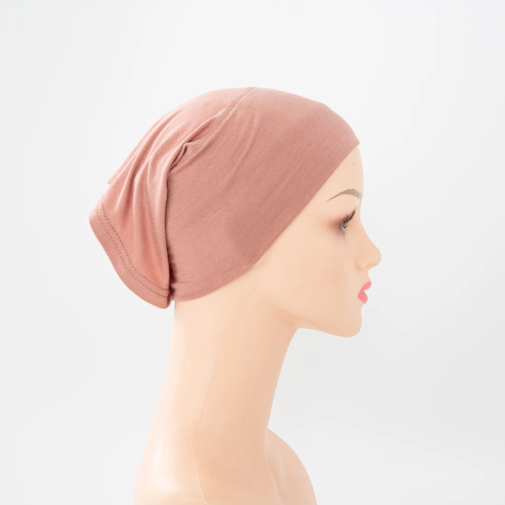 56colors Fashion Women Inner Hijab Tube Muslim Cap Bonnet Plain Islamic Underscarf Bamboo Jersey Undercaps Beauty World Shop