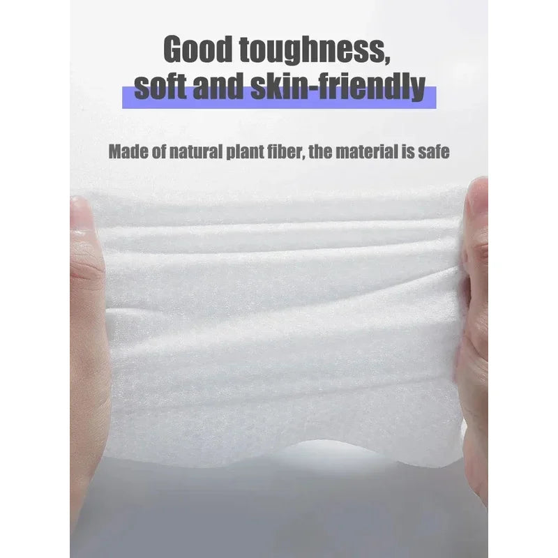 Reusable thickened face towel One pack of 50 pieces per pack Travel cleanser, wet and dry makeup remover, cotton soft fabric Beauty World Shop