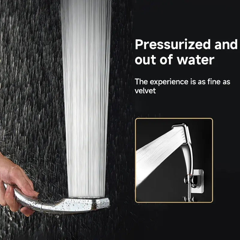 300 Holes Pressurized Showerhead Hand Hold Square Shower Head Water Saving Rainfall Spray Nozzle Bathroom Accessories Beauty World Shop