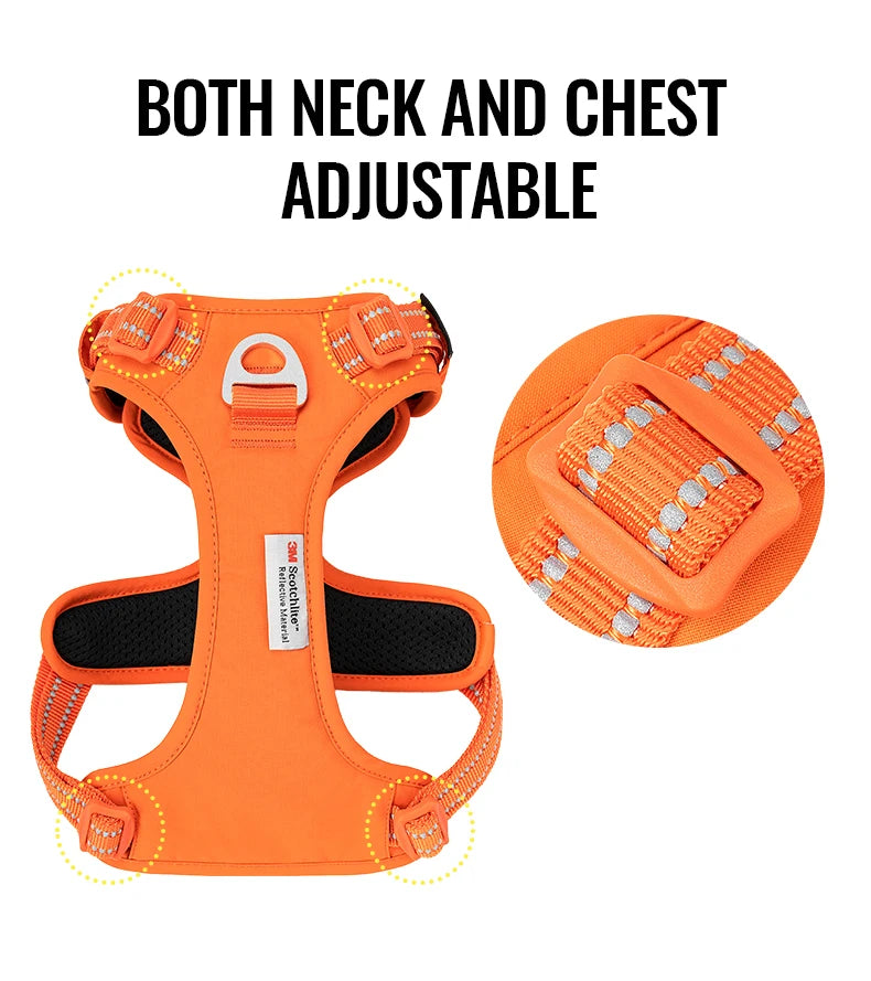 TRUE LOVE Pet Harness No Pull Nylon Reflective Dog Harness Adjustable Comfortable Control Step-in Brilliant Truelove TLH5654 Beauty World Shop