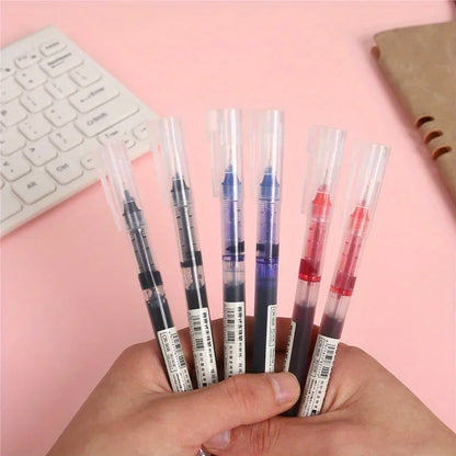 10Pcs High Quality Needle Type Gel Pen Straight Liquid Ballpoint Pens Perfect Kawaii Stationery for School/Office Writing Supply Beauty World Shop