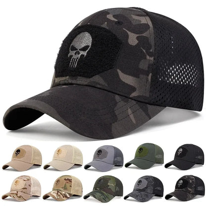 2025 NEW Skull Embroidered Top with Patch Breathable Baseball Caps Spring and Autumn Outdoor Adjustable Casual Hat Sunscreen Hat Beauty World Shop