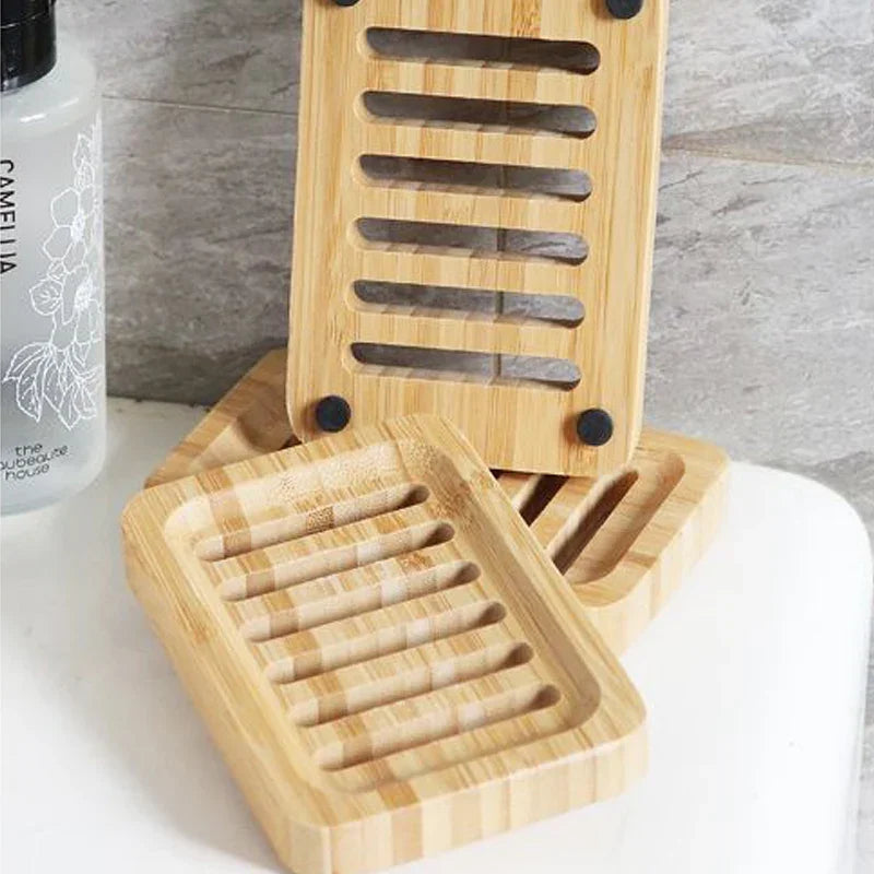 Bamboo Case Tray Wooden Prevent Mildew Drain Soap Box Natural Bamboo Dishes Bath Soap Holder Container Bathroom Washroom Tools Beauty World Shop
