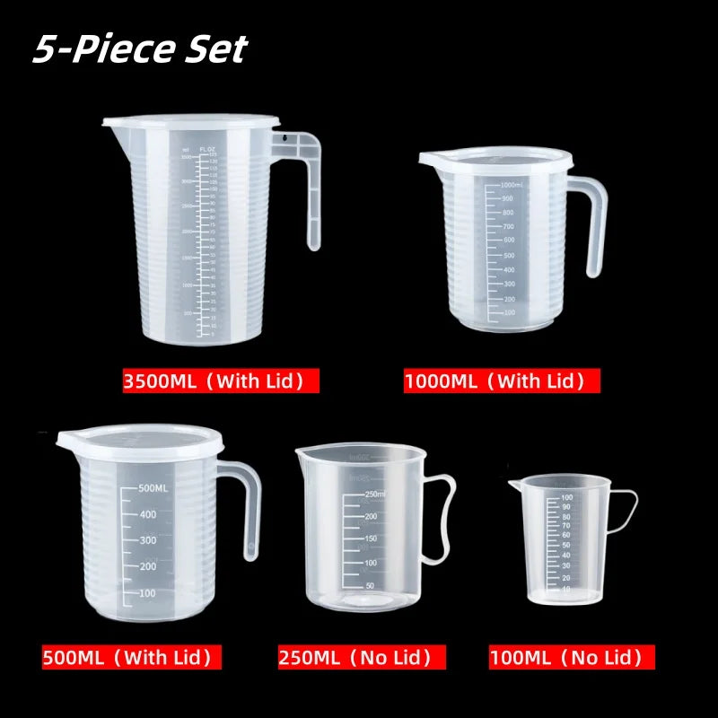 100-5000ml Thickened Plastic Measuring Cup with Scale Food Grade Measuring Cup Experimental Measuring Cup Beaker Plastic Cup Beauty World Shop