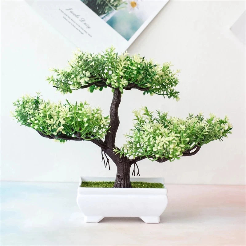 Artificial Plants Bonsai Small Tree Pot Fake Plant Flowers Potted Ornaments For Home Room Table Decoration Hotel Garden Decor Beauty World Shop