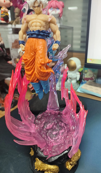 2pcs New Dragon Ball Son Goku 25cm Figure Ultra Instinct Super Saiyan Figurine Statue Pvc Statue Model Ornament Collection Gift Beauty World Shop