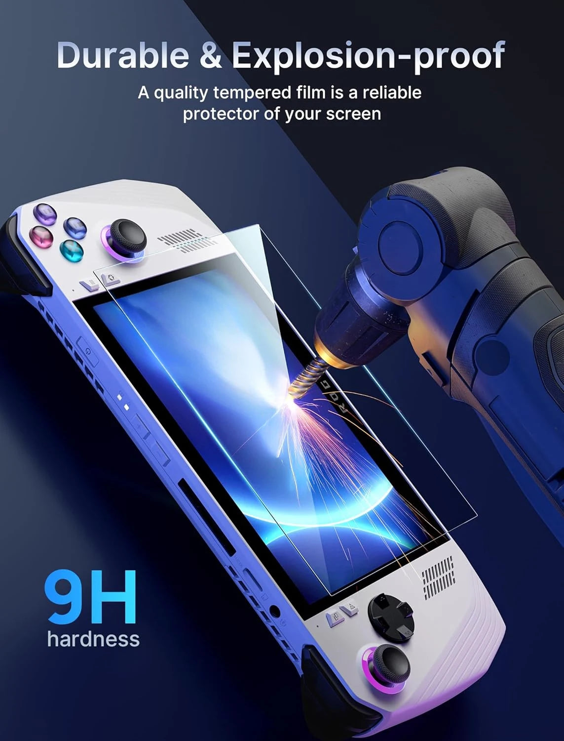 9H Tempered Glass Screen Protector for Asus Rog Xbox Ally/X Handheld Anti-Scratch Protective Film for ROG Ally Accessories