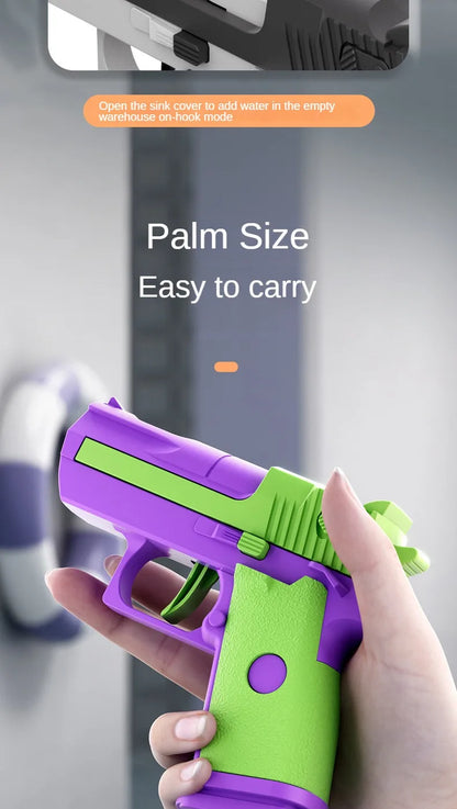 Hot Mini Desert Eagle Mechanical Continuous Firing Water Gun Small Pistol Summer Outdoor Beach Poor Toy Shoot Water Gun for Kids Beauty World Shop