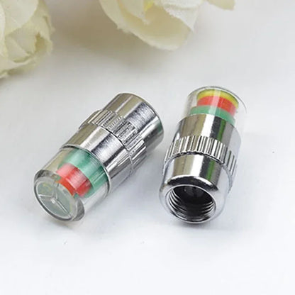 NEW 4pcs Car Tire Pressure Indicator Gauge Alert Monitoring Valve Cap Sensor External Detection Beauty World Shop