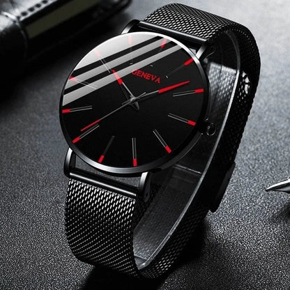 Minimalist Mens Fashion Ultra Thin Watches Simple Men Business Stainless Steel Mesh Belt Quartz Wrist Watch Relogio Masculino Beauty World Shop