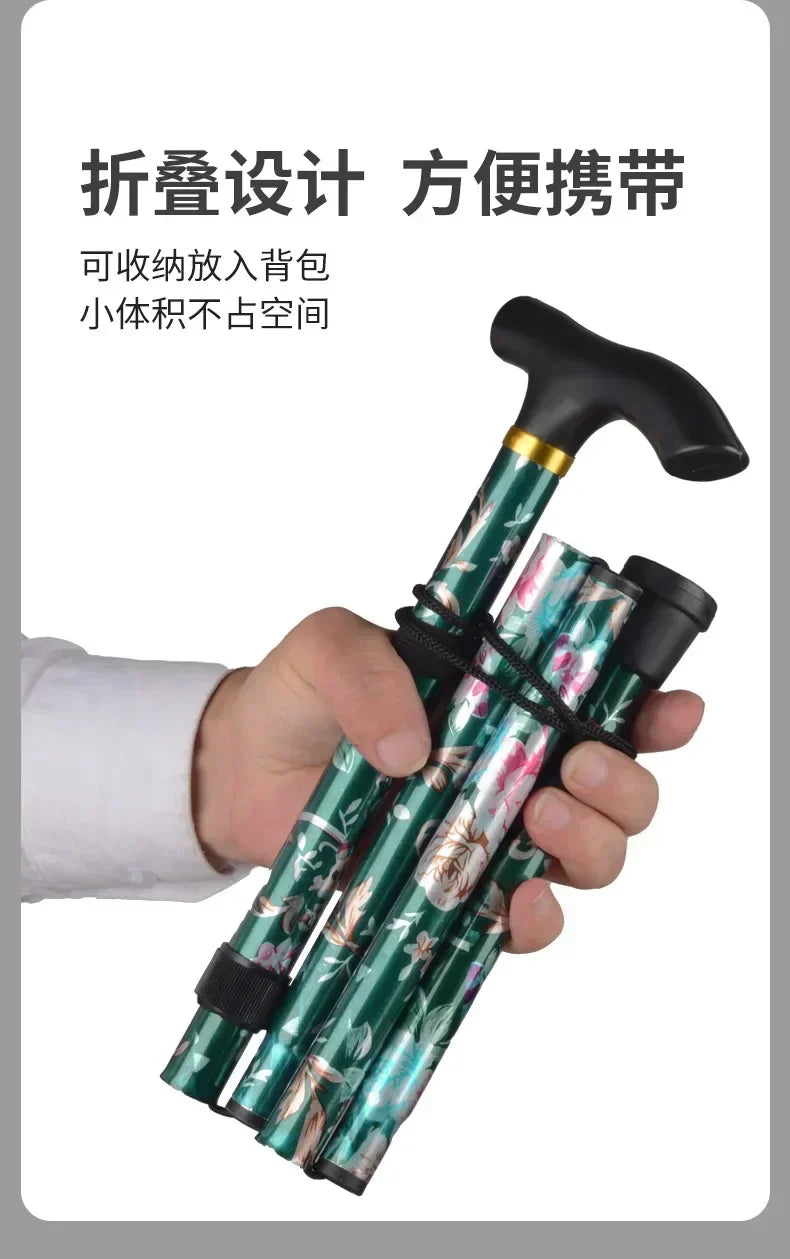 Outdoor Walking Sticks Hiking Camping Mountaineering Poles Telescopic Baton Trekking Poles Folding Cane Crutches Pole Unisex Beauty World Shop