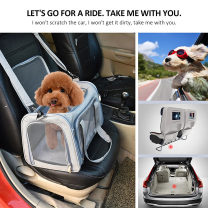 Dog Carrier Bag Soft Side Backpack Cat Pet Carriers Dog Travel Bags Airline Approved Transport For Small Dogs Cats Outgoing Beauty World Shop