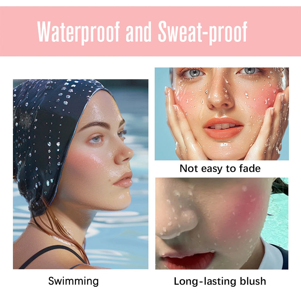 Professional Makeup Powder Blush 12HR Wear Vegan Formula Blusher Makeup Blush in Bar Cosmetics Palette Powder Pink Cream Face Beauty World Shop