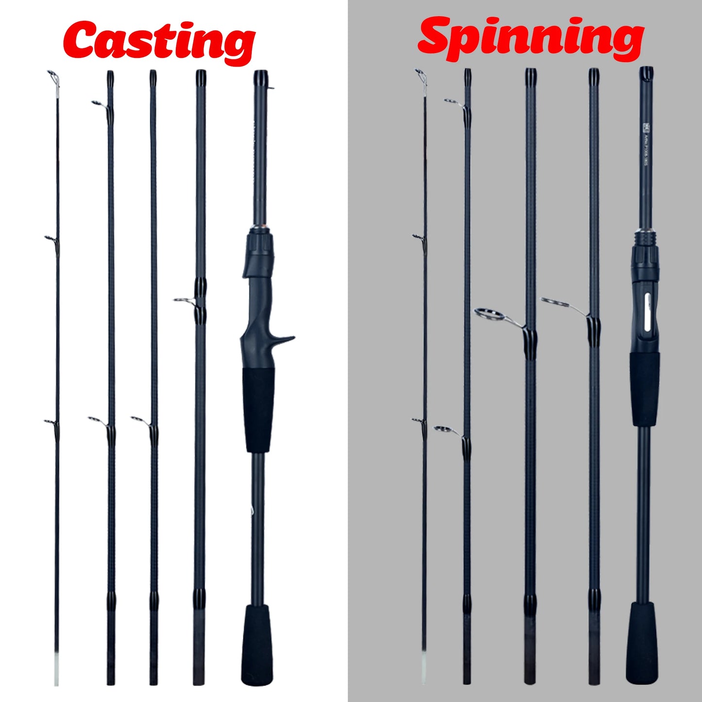 PHISHGER Spinning Baitcasting Travel Carbon Mini Goods For Fishing Rods Casting Weight 5-30g M Fast Ultralight Lure Trout Pole Beauty World Shop