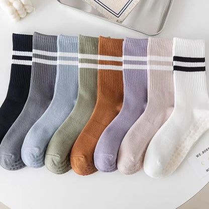 8 Pairs Girl Women's Yoga Socks Solid Colors Non-Slip Grip Socks for Pilates Workouts Ballet Dance and Gym Socks Beauty World Shop