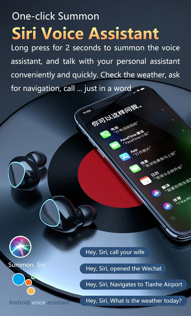 M10 TWS Wireless Headphones: Bluetooth Connection, Charging Box, 9D Stereo, Sports Waterproof Earbuds + Microphone Beauty World Shop
