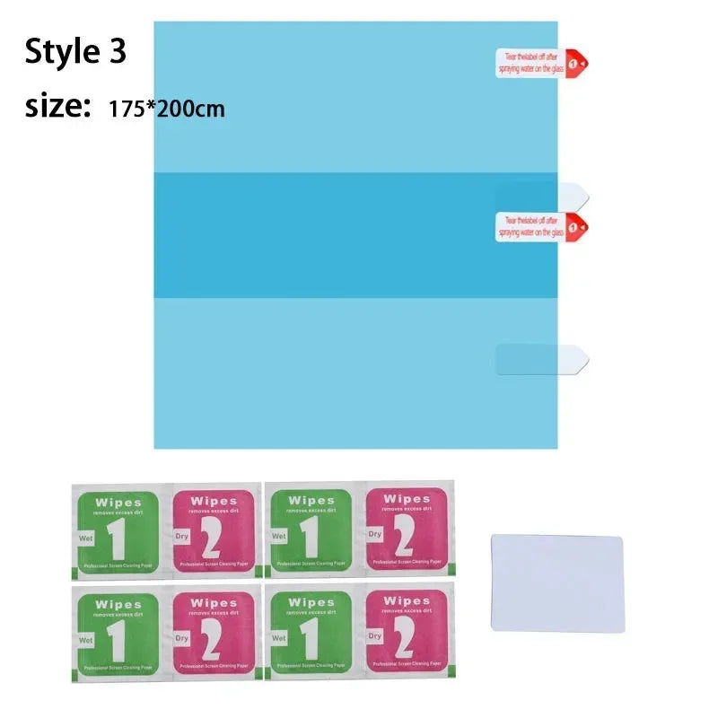 Car Rearview Mirror Protective Film Anti Fog Membrane Anti-Glare Waterproof Rainproof Car Sticker Clear Film Beauty World Shop