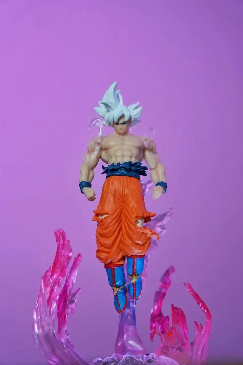 2pcs New Dragon Ball Son Goku 25cm Figure Ultra Instinct Super Saiyan Figurine Statue Pvc Statue Model Ornament Collection Gift Beauty World Shop