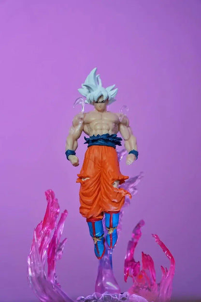 2pcs New Dragon Ball Son Goku 25cm Figure Ultra Instinct Super Saiyan Figurine Statue Pvc Statue Model Ornament Collection Gift Beauty World Shop