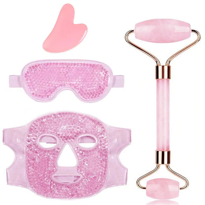 Facial and Eye Mask Ice Pack - Reduces facial puffiness, dark circles. Gel bead-shaped hot and cold packs for facial care before Beauty World Shop