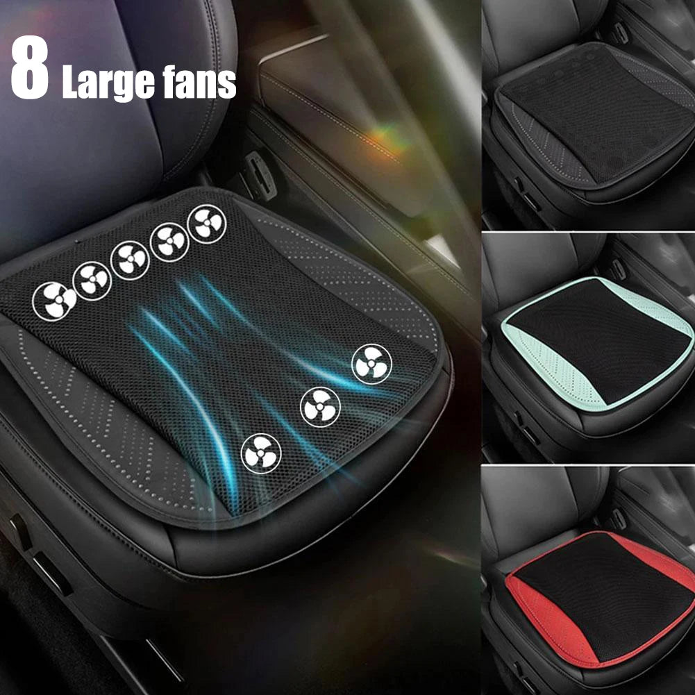 Summer Universal Car Cooling Cushion with 5/8 Fans, Three Wind Adjustment Cooled Chair Pad USB Seat Cushion Interior Accessories Beauty World Shop