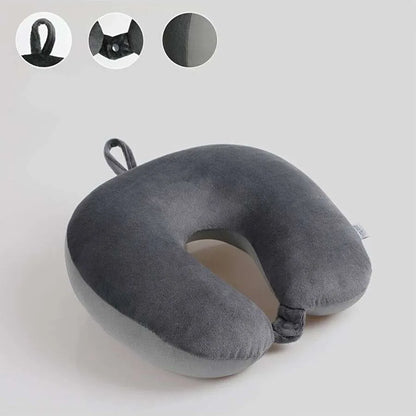 1pc Travel Pillow Neck Pillow Airplane Pillow Traveling Car Home Office Travel Neck Flight Pillow Snap Strap Soft Cover Beauty World Shop