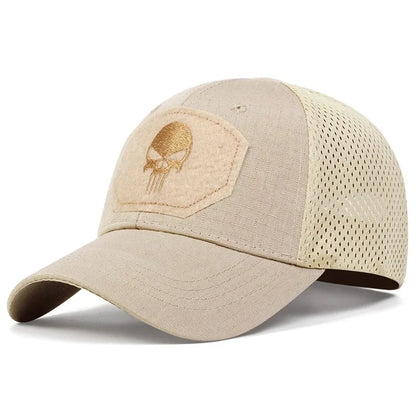 2025 NEW Skull Embroidered Top with Patch Breathable Baseball Caps Spring and Autumn Outdoor Adjustable Casual Hat Sunscreen Hat Beauty World Shop