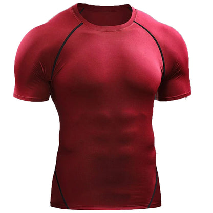 2026 Compression T Shirt Men Summer Sportswear Running T-shirt Elastic Quick Dry Sport Tops Tee Athletic Gym Workout Shirts Men Beauty World Shop