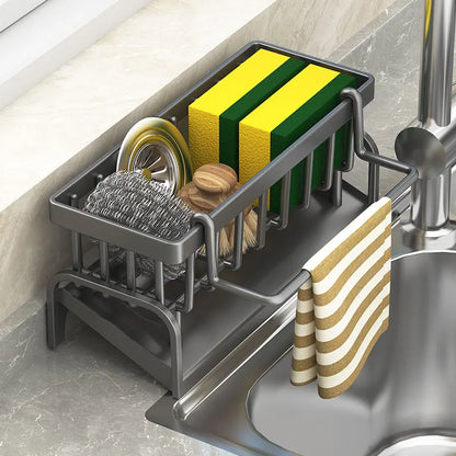 Kitchen Shelf Cleaning Cloth Storage Draining Rack Household Detergent Sponge Rack Water Sink Water Sink Water Sink Artifact Beauty World Shop