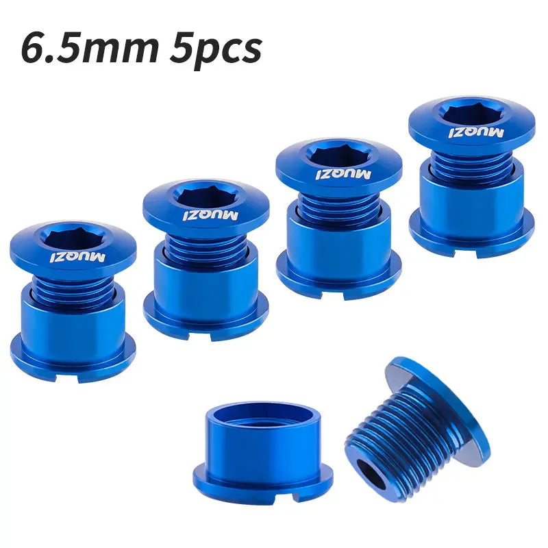 MUQZI 4/5PCS Chainring Bolts Single Double Chainring Screws Mountain Road MTB Bike Crank Bolts 6.5/8.5mm Beauty World Shop