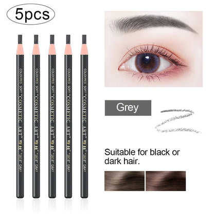 5pcs Professional Microblading Pencil Permanent Eyebrow Pencil Tattoo Waterproof Art Tint Makeup Eye Brow Pen Enhancers Cosmetic Beauty Trend Shop