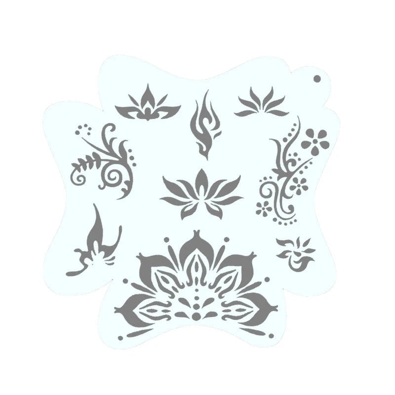 Stencils For Body Painting Face Art Stamps Temporary Tattoos Reusable Stencils Plastics Beauty World Shop