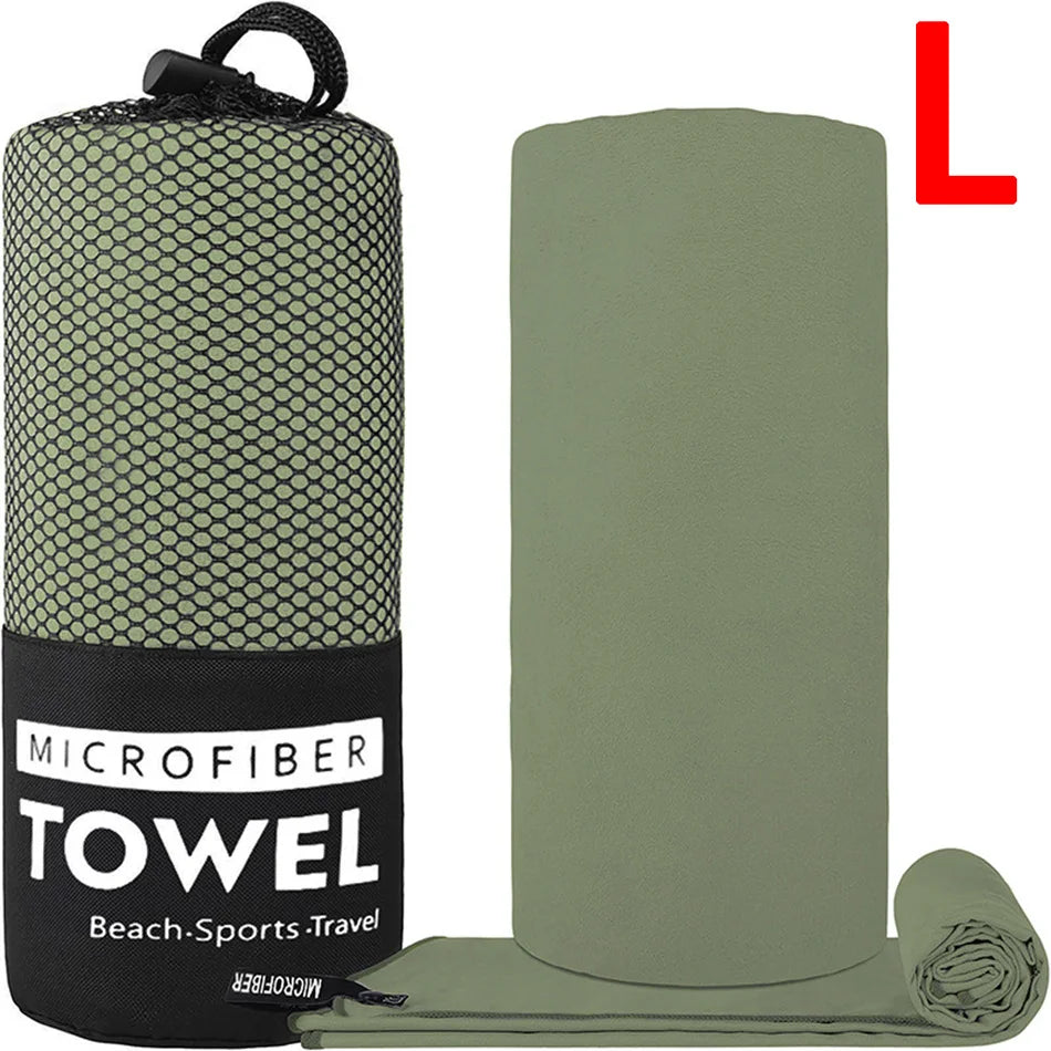 S/M/L Microfiber Towel Sports Quick-Drying Super Absorbent Camping Towel Super Soft Lightweight Gym Swimming Yoga Beach Towel Beauty World Shop