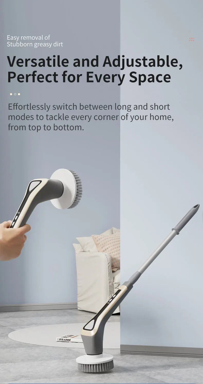 Electric Cleaning Brush Cordless Handheld Shower Scrubber Spin Cleaner Multifunctional Cleaner with 7PCS Heads Bathroom Kitchen