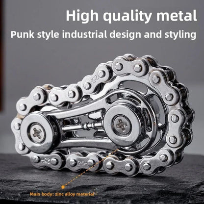 Sprocket Flywheel Flywheel Flying Top Flying Disk Anti-Anxiety Ornaments Metal Bicycle Chain EDC Rotating Flying Disk Adult Toy Beauty World Shop