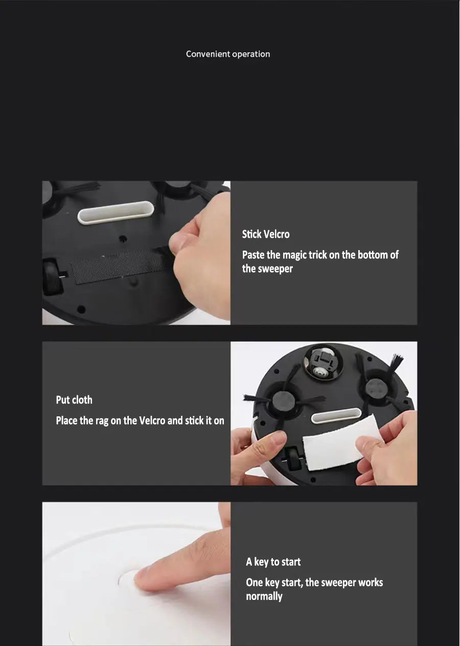 NEW USB Sweeping Robot Vacuum Cleaner Mopping 3 In 1 Smart Wireless 1500Pa Dragging Cleaning Sweep Floor for Home Office Beauty World Shop