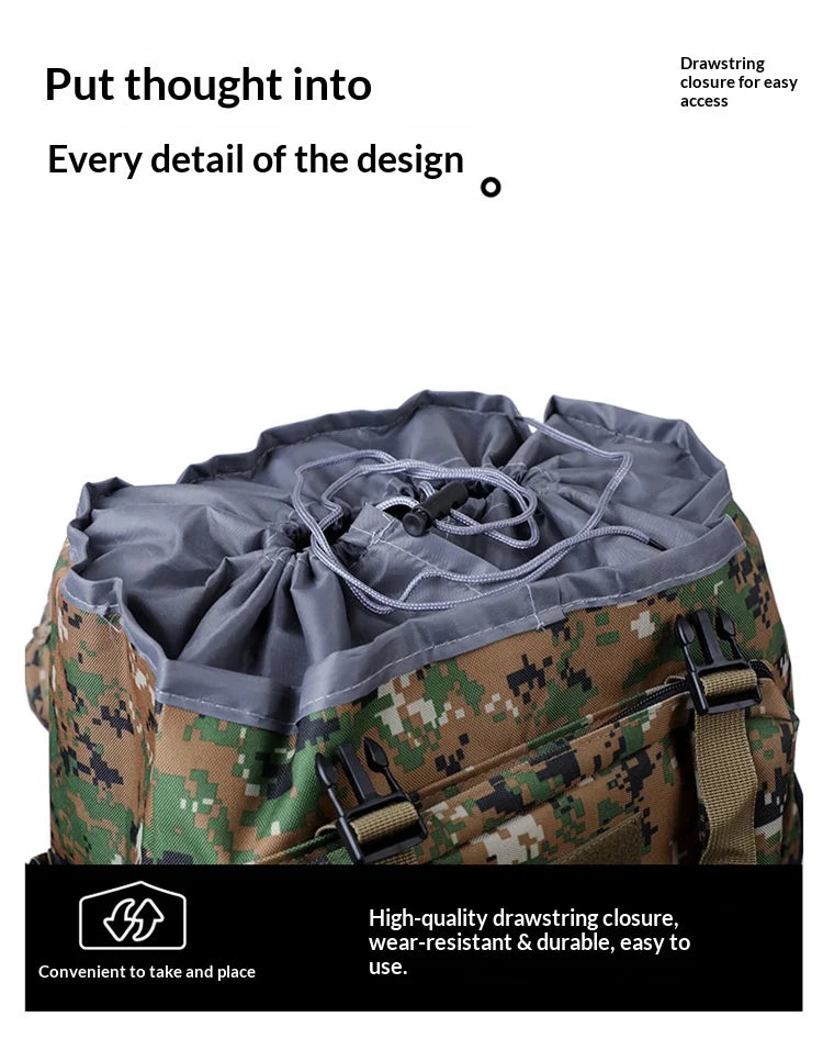 Homefish 80L/100L Large Mountaineering Backpack Outdoor Climbing Bag Tactical Rucksack Hiking Camping Travel Backpack Beauty World Shop