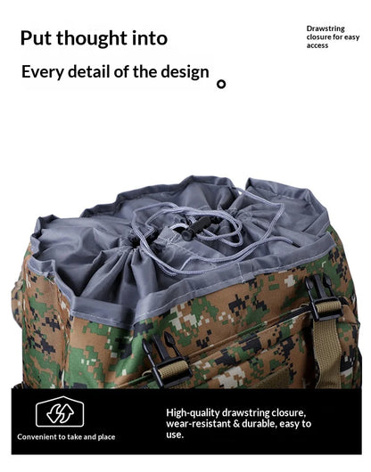 Homefish 80L/100L Large Mountaineering Backpack Outdoor Climbing Bag Tactical Rucksack Hiking Camping Travel Backpack Beauty World Shop