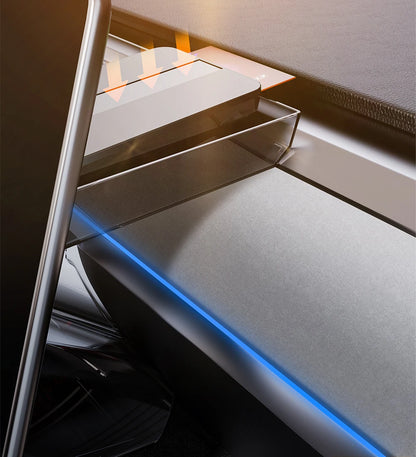 YZ For New Tesla Highland Model 3 Y Juniper Tray Magnetic Under Screen Fold Storage Box ETC Screen Storage Box Accessories Beauty World Shop