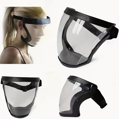 Full-Face Transparent Protection Mask with Adjustable Buckle - Reusable and Heat-Resistant Facial Shield for Safety in Work, Out Beauty World Shop