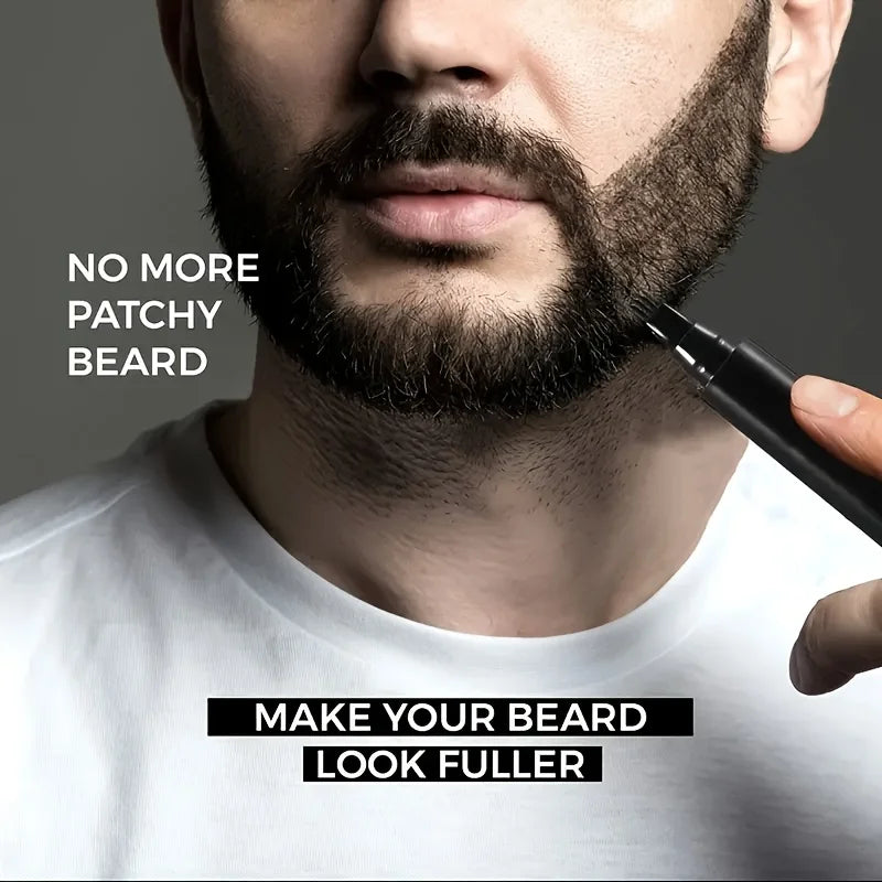 Hot Sale Beard Filling Pen Kit Beard Enhancer Brush Beard Coloring Shaping Tools Waterproof Black Brown Hair Pencil Man Cosmetic Beauty World Shop