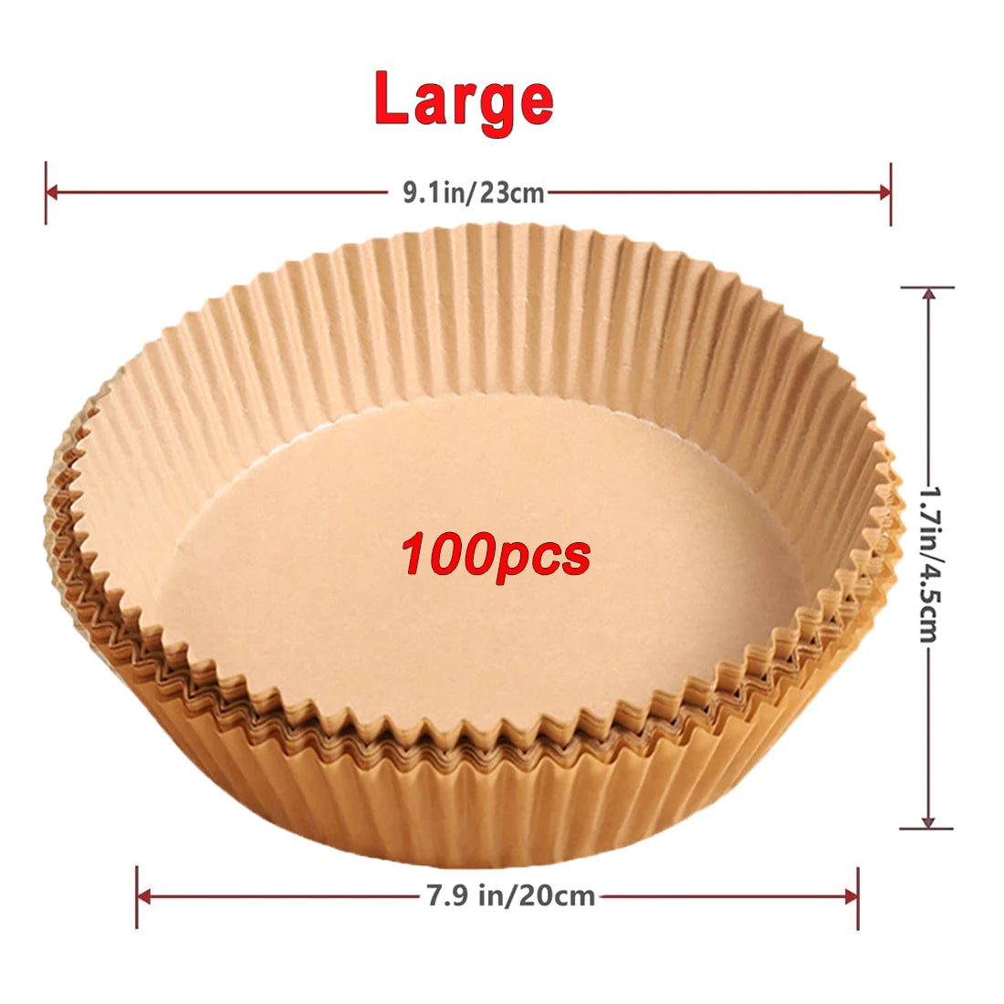 50/100Pcs Air Fryer Disposable Paper Non-Stick Airfryer Baking Papers Round Air-Fryer Paper Liners Paper Kitchen Accessories Beauty World Shop